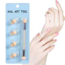Công cụ làm móng mới điểm màu bút màu bút bút quang trị liệu điểm màu keo bọt biển bút đôi đầu có thể thay thế smudge bút Keo móng tay