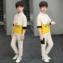 Quần áo bé trai phù hợp với trẻ em Hàn Quốc thời trang giản dị bé trai mùa xuân và mùa thu 2019 hit khâu màu Bộ đồ trẻ em