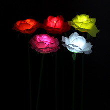 Ngoài trời LED vải mô phỏng tăng đèn hoa hồng biển đèn phát sáng tăng hoa đèn khắc hoa áp suất thấp trang trí cỏ Đèn cảnh