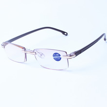 2019 mới không viền kim cương cắt kính chống đọc kính xanh phim xanh một người đàn ông đọc kính bán buôn 802 Kính đọc sách