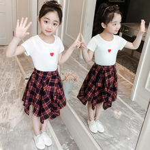 Bộ đồ bé gái mùa hè 2019 mới hè hè thời trang hàn quốc quần áo trẻ em lớn thời trang bộ đồ hai mảnh Bộ đồ trẻ em