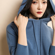 Áo chống mùa giải rõ ràng áo len nữ trùm đầu cơ sở áo len ngắn học sinh đan áo len lỏng Hàn Quốc dài tay áo hoodie kích thước lớn Áo len nữ