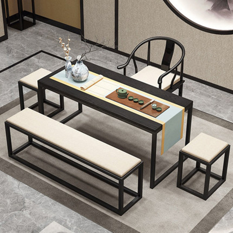 新中式泡茶室实木茶几桌禅意茶台喝茶桌椅现代茶艺茶道茶桌椅组合