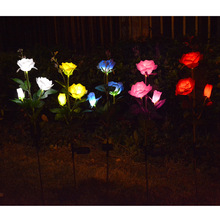 Năng lượng mặt trời Rose Lawn Light Ground Light Solar Solar Flower Trang trí sân vườn LED ngoài trời 2019 Đèn cỏ