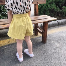 Sakura 2019 Mùa hè Trẻ em Hàn Quốc mặc quần short cotton cho trẻ em Mùa hè Quần cotton thoáng khí thấm mồ hôi cho trẻ em Culottes