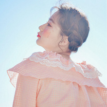 [Yuezi mẹ 2028] mùa hè mảnh vải cotton nhăn tháng phù hợp với tay áo dài đầu bà bầu phù hợp cho con bú Bộ đồ mặt trăng