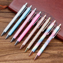 Bút kim loại nảy bút cao cấp long lanh bột bọc bút sáng bóng bút tùy chỉnh logo quảng cáo quà tặng bút Bút bi