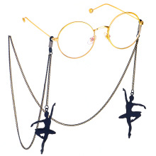 Kính dây treo cổ thời trang đơn giản múa ba lê màu đen mặt dây chuyền kính râm với kính chuỗi Phụ kiện kính