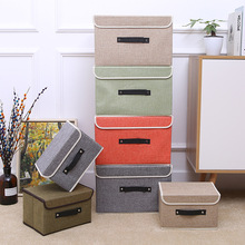 [Bán buôn rẻ hơn] hộp lưu trữ gấp bông và vải lanh hộp lưu trữ đa chức năng hộp đồ gia dụng trẻ em Hộp lưu trữ