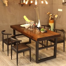 Bắc Âu đơn giản gỗ rắn phòng ăn bàn ăn và ghế kết hợp căn hộ nhỏ nhà ăn gỗ rắn ghế bàn tùy chỉnh Bàn ăn