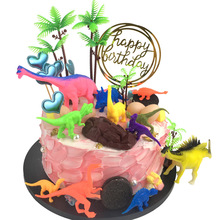Nhà máy trực tiếp khủng long bánh trang trí trang trí trẻ em sinh nhật rừng nhiệt đới khủng long bánh trang trí cảnh búp bê Mô hình mô phỏng