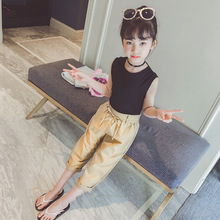Bộ đồ bé gái mùa hè 2019 mới dành cho trẻ em Hàn Quốc thời trang cho bé gái mùa hè dành cho bé lớn thể thao Bộ đồ trẻ em