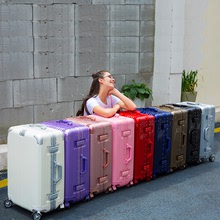 Nhà máy trực tiếp khung nhôm xe đẩy trường hợp tùy chỉnh bánh xe phổ quát vận chuyển hộp lên máy bay khung hành lý chống mài mòn vali Vali nóng