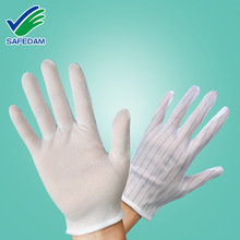 Nhà sản xuất bán buôn găng tay mỏng chống tĩnh điện Găng tay PVC bảo vệ găng tay chống trượt Găng tay chống tĩnh điện