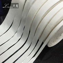 Mũ sợi rayon đen và trắng Polyester 0,6-5CM mũ sợi chéo tùy chỉnh Ruy băng