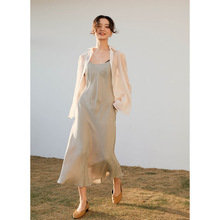 Váy đồng amoniac nữ 2019 xuân hè mới khí chất mới sling gợi cảm phần dài Một váy chữ 91QC5561 Váy chữ A