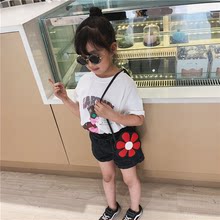 Túi xách trẻ em Hàn Quốc 2019 đầu xuân mới túi đeo vai dễ thương hoa Messenger túi thủy triều cho bé trai và bé gái phụ kiện mini Ví tiền trẻ em