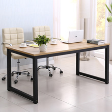 Nhà sản xuất đơn giản hiện đại thép gỗ bàn máy tính bàn đôi kinh tế bàn bàn đơn giản nhà Bàn máy tính
