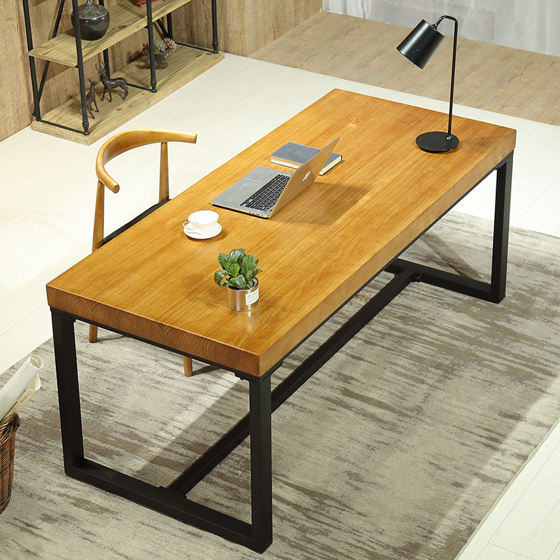 现代简约书房实木书桌椅简易写字台办公桌椅组合卧室台式电脑桌子