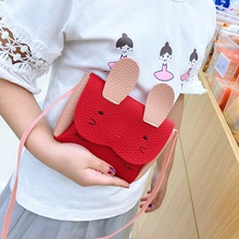 Trẻ em 2018 Mới Hàn Quốc Dễ thương Thêu Bunny vai chéo chéo Mini Comb Color Purse Túi messenger cho trẻ em