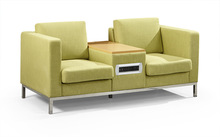Nhà máy xử lý tùy chỉnh với sạc ổ cắm sofa thời trang Bắc Âu đơn giản tiếp tân để thảo luận về ghế sofa văn phòng Ghế hàng