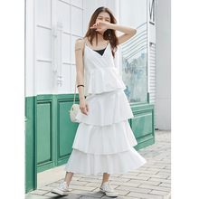 Mùa hè 2019 phiên bản Hàn Quốc của chiếc đầm cổ chữ V không tay Váy váy mỏng gợi cảm, váy liền màu nữ xòe nữ 2219 Đầm