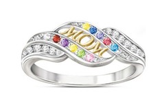 Quà tặng ngày mới của mẹ mạ vàng đôi nhẫn kim cương AliExpress Mong muốn quà tặng kỳ nghỉ nóng Nhẫn