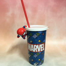 Avengers 4 Cúp rơm Hulk Cup Spirit Buckle Doll Cup Avengers 4 Hero Doll Cup Cốc rơm