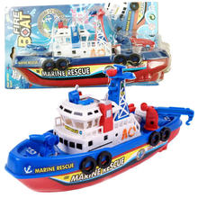 Thuyền cứu hỏa 0619B có thể đi trên nước, mô hình tàu, tàu, phun nước, đồ chơi trẻ em, lô hỗn hợp Mô hình hải lý