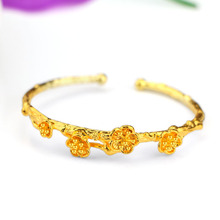 Bán buôn đồng mạ vàng cát vàng Việt Nam mở vòng đeo tay nữ euro tiền vàng mạ vàng phiên bản Hàn Quốc thời gian dài không phai đơn giản trang sức Vòng tay