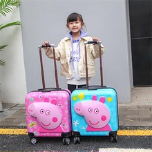 Bán buôn trẻ em xe đẩy trường hợp lợn phim hoạt hình du lịch dễ thương lên máy bay học sinh lớn tiểu học vali Túi xe đẩy