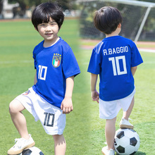 Quần áo trẻ em bóng đá hai mảnh bé trai mùa hè thấm hút mồ hôi thể thao phù hợp với mẫu giáo quần áo hiệu suất thế hệ Bộ đồ trẻ em