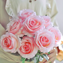 Hoa giả mô phỏng hoa hồng trang trí đám cưới đám cưới đơn mảnh phòng khách trang trí nhà trang trí cắm hoa Hoa nhân tạo / hoa vĩnh cửu