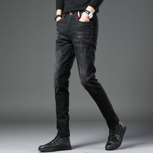 Quần jeans nam xuân hè Slim phiên bản Hàn Quốc của xu hướng nam 2019 mới tối cạp quần hoang dã nam mỏng Quần jean