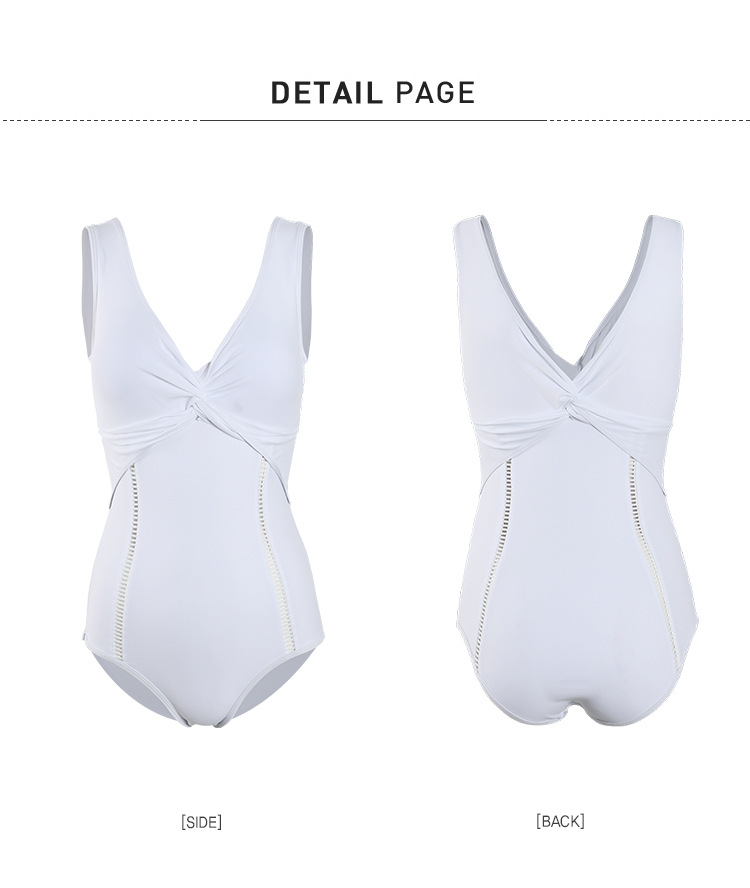 fashion show white sexy hollow one-piece swimsuit   NSHL3971