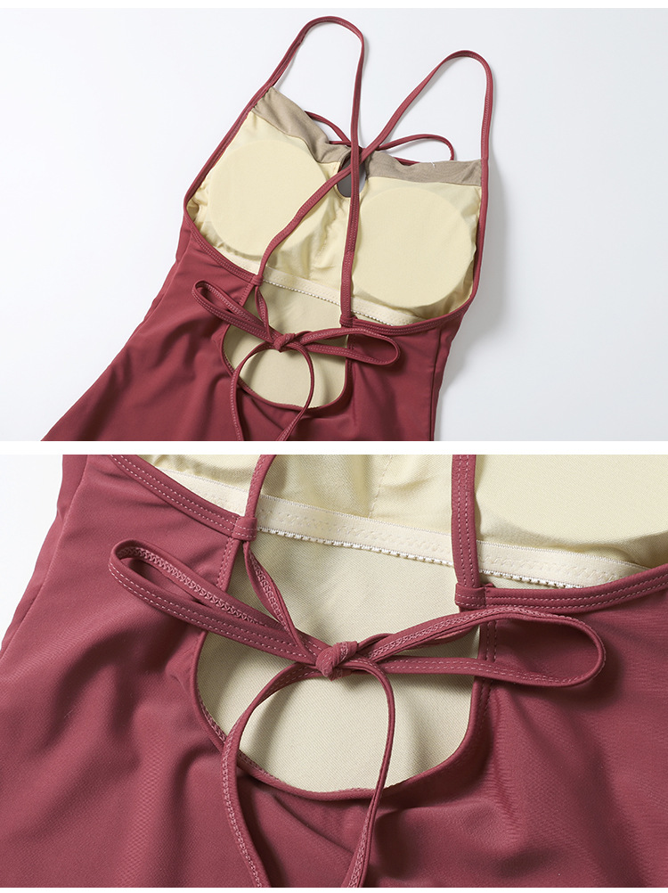  fashion slim stitching sexy one-piece swimsuit NSHL4003