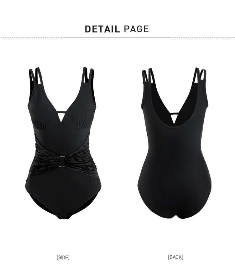  stylish black sexy one-piece swimsuit NSHL3945