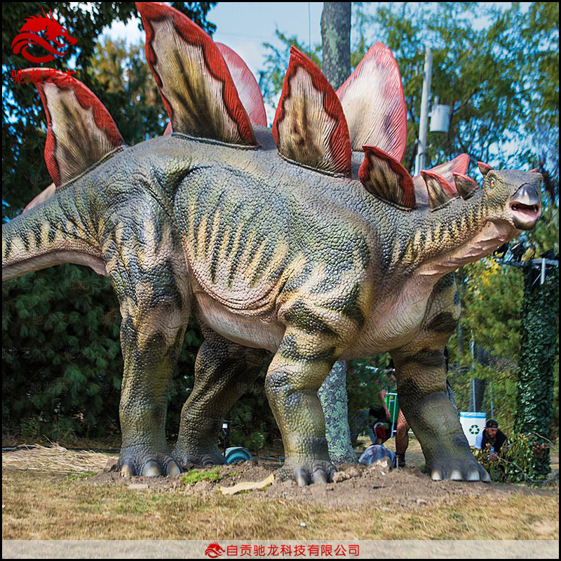 大剑龙模型软体橡胶会动4 5米长恐龙制作厂家机器仿真恐龙公司