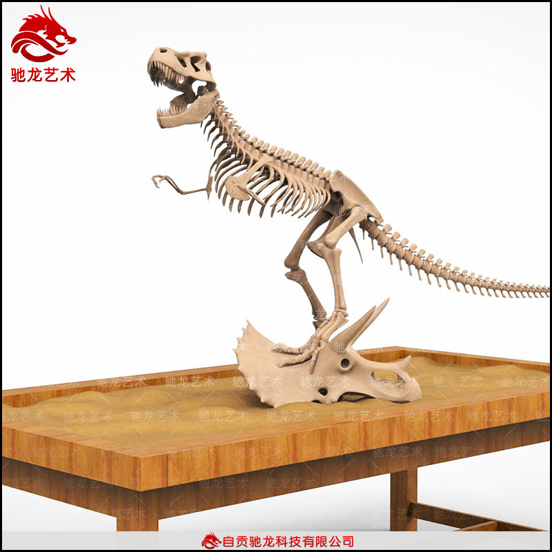 考古卓恐龙骨架厂家商场儿童乐园2米大恐龙骨架化石模型摆件制作公司
