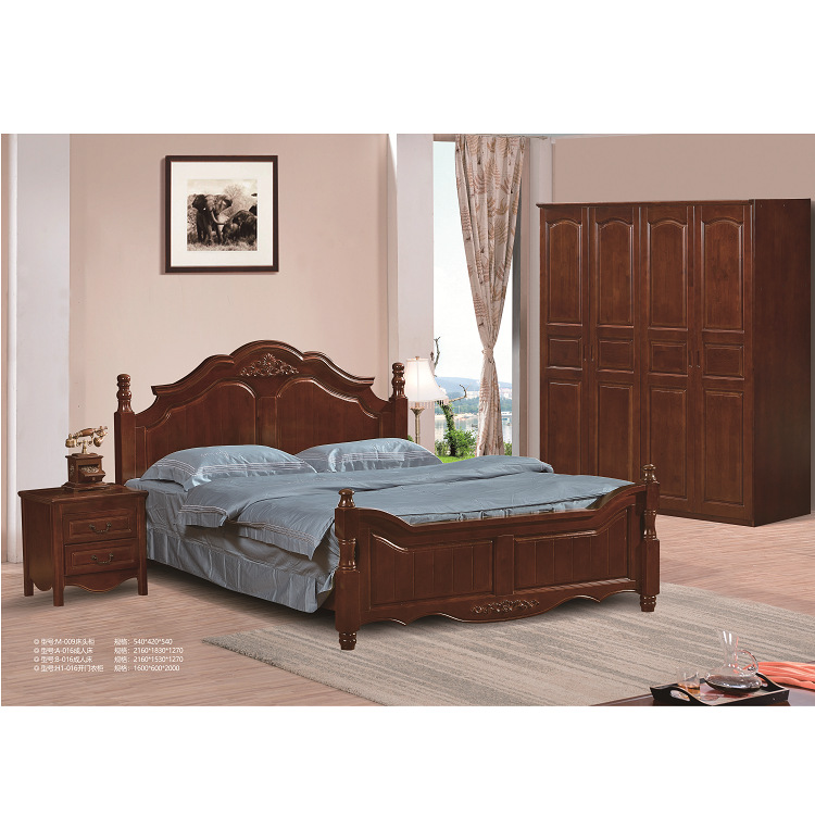 北欧全实木床1.8米1.5米双人床 卧室实木家具组合