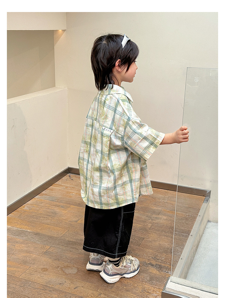 Boy leisure time shorts 2024 summer The new Korean version children Overalls Zhongda Tong Big pocket Versatile trousers tide