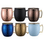 Cross-border Stainless Steel Cocktail Cup Stainless Steel Copper Plated Hammer Point Cup Light Body Cup Wine Cup Beer Cup Moscow Cup