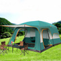 Factory wholesale outdoor canopy tent two rooms one hall 5-8 people 8-12 people sunscreen rainproof camping tent