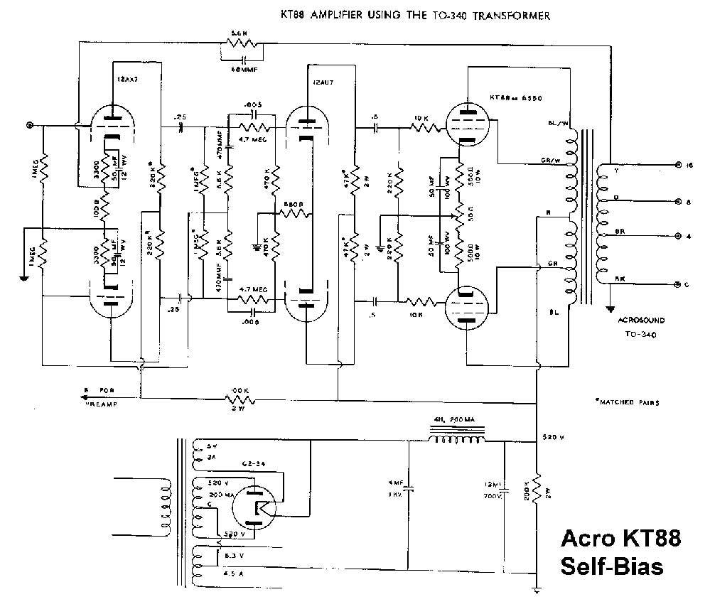 kt88电子管功放电路图图片