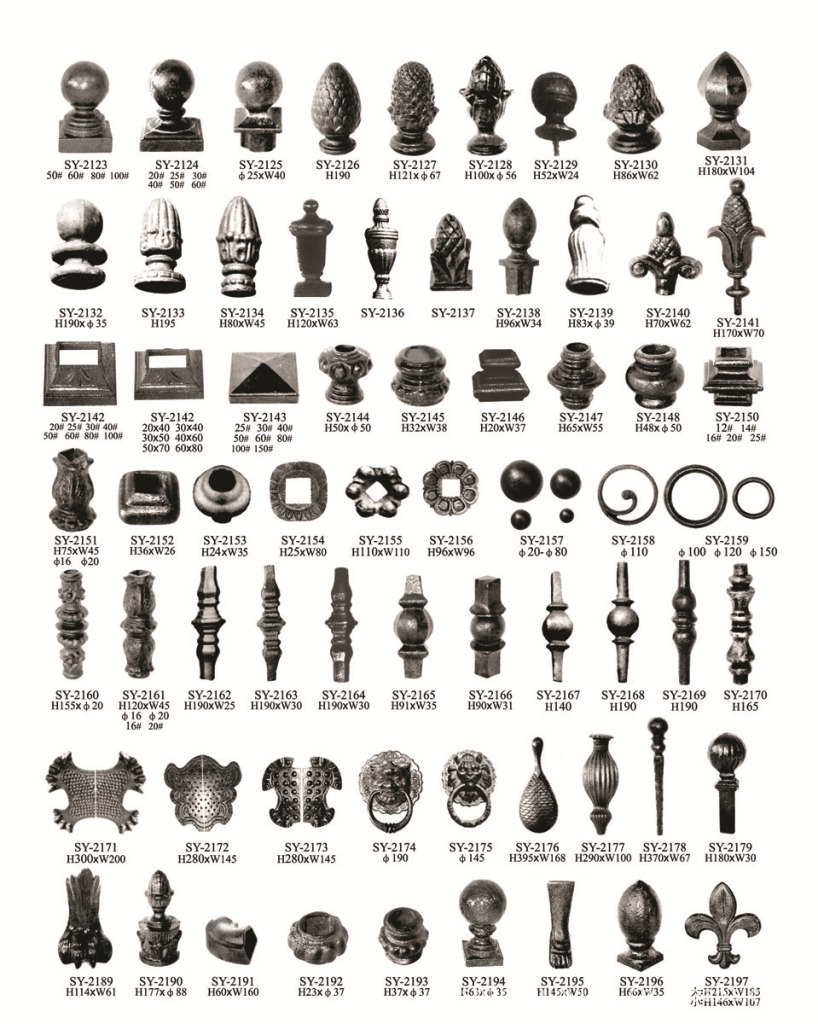 低價 鐵花配件 鐵藝材料 鍛造鐵藝 門花樓梯窗戶花架裝飾配件
