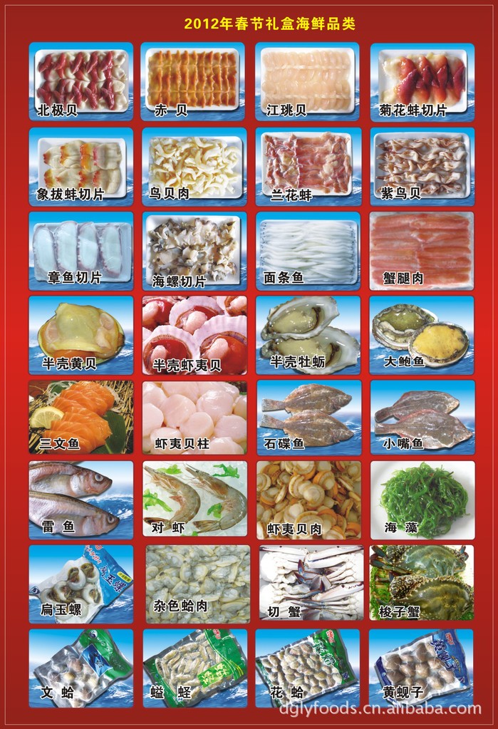 海鲜品类大全图片