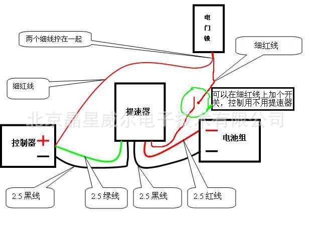 电动车电门锁线路图图片