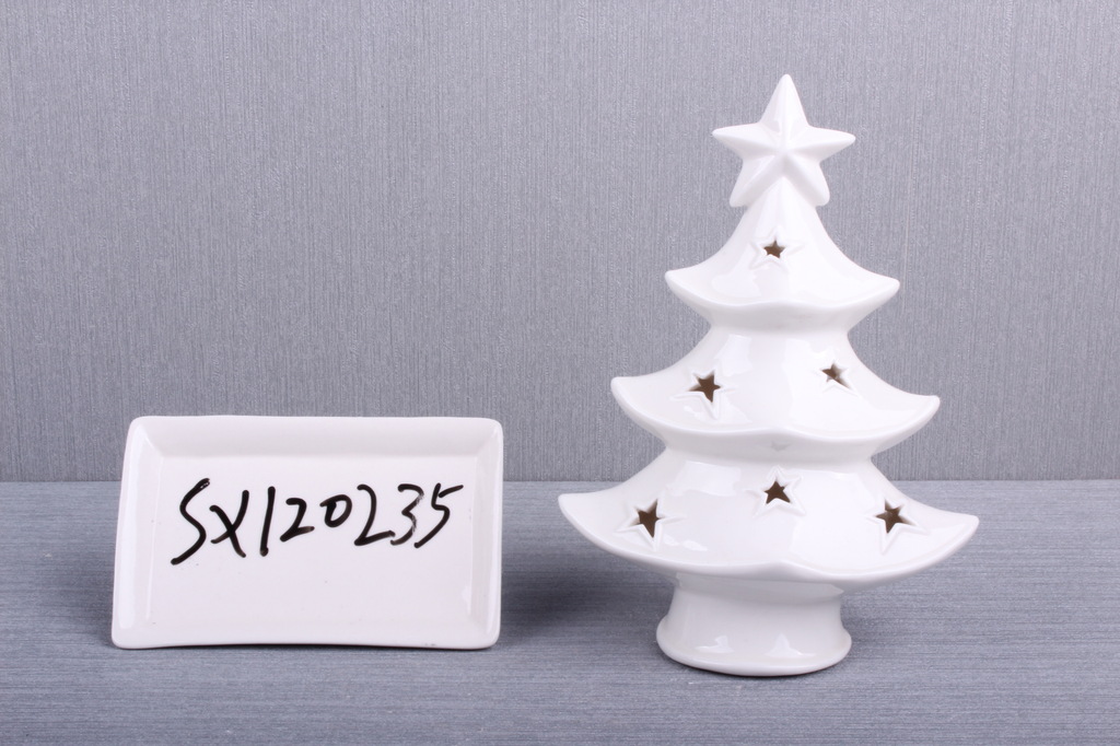 供应 圣诞树工艺品 陶瓷圣诞树摆设 6款 sx120235