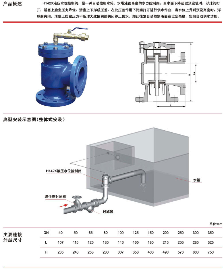 h142x液壓水位控制閥