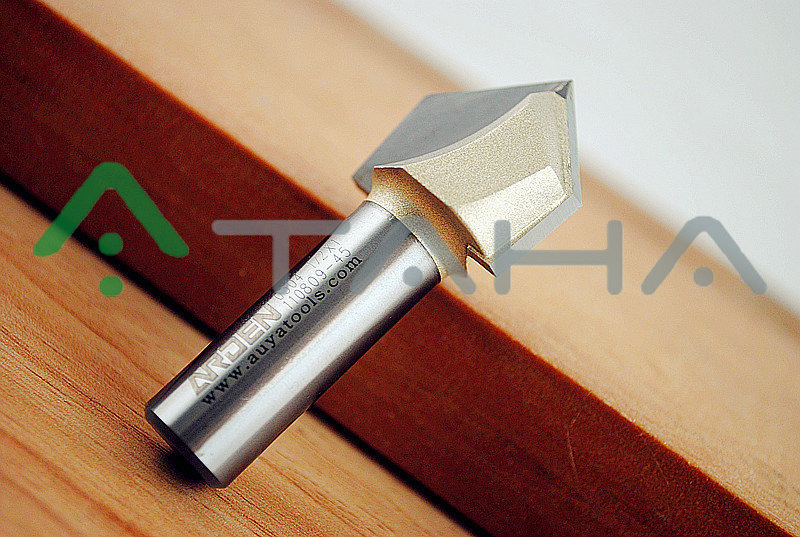 台湾雅登木工锣刀0304v型刀硬质合金镂铣刀90度开槽刀
